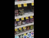 Guy grocery store life hack yogurt tab