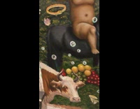 Collab WINY - Painting of political figures with third eyes 