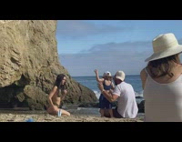 Daughter mess with father take pictures mother in bikini