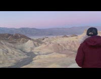Photographers take tripod picture of Death valley mountains