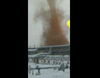 Dust tornado  formed over facility fire tower