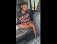 Younger brother on car ranting to mom about his texts