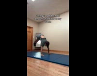 Man practices air time on worm dance