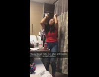 Girl tik toks in front of unconscious father 