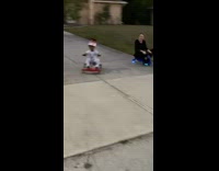Collab BitchMP - Mom and daughter go down driveway in go kart 