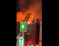 Firefighters responding to huge fire on street