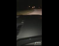 Guy driving car swerves off road joke 