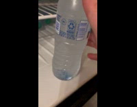 Water bottle freezes instantly after hit freezer
