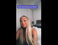 God hanging out teeth girl missing teeth