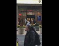 Man white shirt dancing by himself