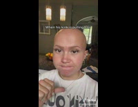 Collab ClipsIG - Bald girl lip syncs dont talk to me 