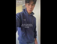 Man Backs Up then Turns and Poses