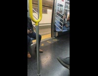 Lost single airpod left on the floor on subway train closing doors