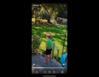 Boy shouts scares deer away from yard