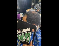 Guy shaves head and glues wig on 