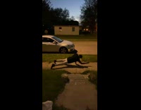 Guy sidewalk push up front flip stand up