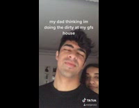 Girlfriend teaches black shirt guy tiktok dances 