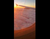 Timelapse video of clouds from plane ride