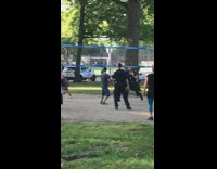 Collab winy - Police officers cops play volleyball at park 