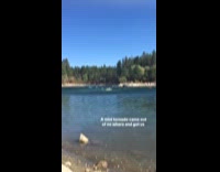 Dust devil randomly appears on lake
