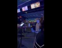 Woman photo and video shoot bowling alley Part 1