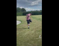 Teen tries to do a soccer trick
