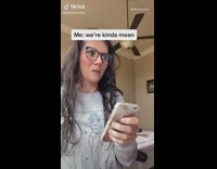 Husband and wife gossip about new haircut 