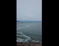 Submitter films beach from war fort brick window
