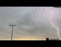 Lightning strike caught in slow motion video