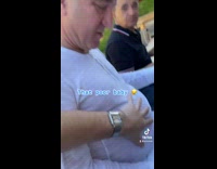 Collab BitchIG2 - Man with pack of cigarettes with message on it