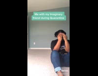 Me with my imaginary friend during quarantine