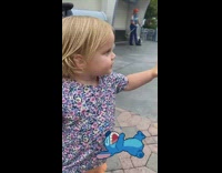 Little girl says bye bitch instead of stitch 