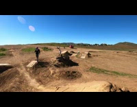 White dirt bike jump fail butt tailbone