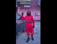 Squid Game Real estate broker billboard sign