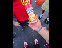 Man wear gold chain adobo seasoning necklace