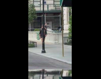 Guy walks shirtless with covering down there 