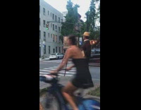 Guy paints in middle of street 