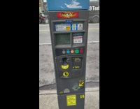 Smoke coming out of parking meter machine