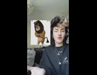 Guy with big hair compared to lion from madagascar 