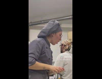 Tray of pastries accidentally fall in kitchen