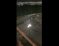 Two men knocked traffic sign construction site