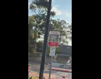 Coles red shopping cart lock after certain point sign 