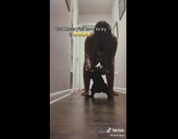 Lady Put Tapes on Pet Cats Paws