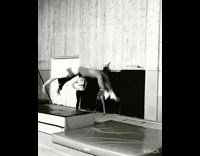 Girl does a frontspring flip fail