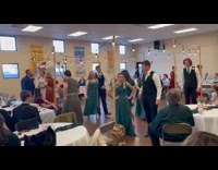 Brothers and cousins surprise dance bride wedding