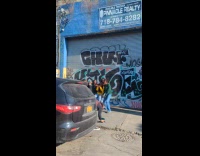 Group films music video on the street