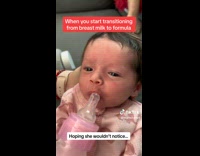 Infant Baby Coughs after it Taste Formula Milk