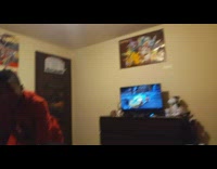 Boy shoots basketball backwards 