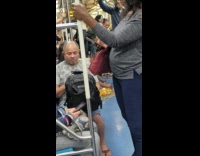 Collab Subway Creatures - Man selling peelers on subway 