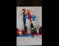 Dolls in drill tool slaps each other